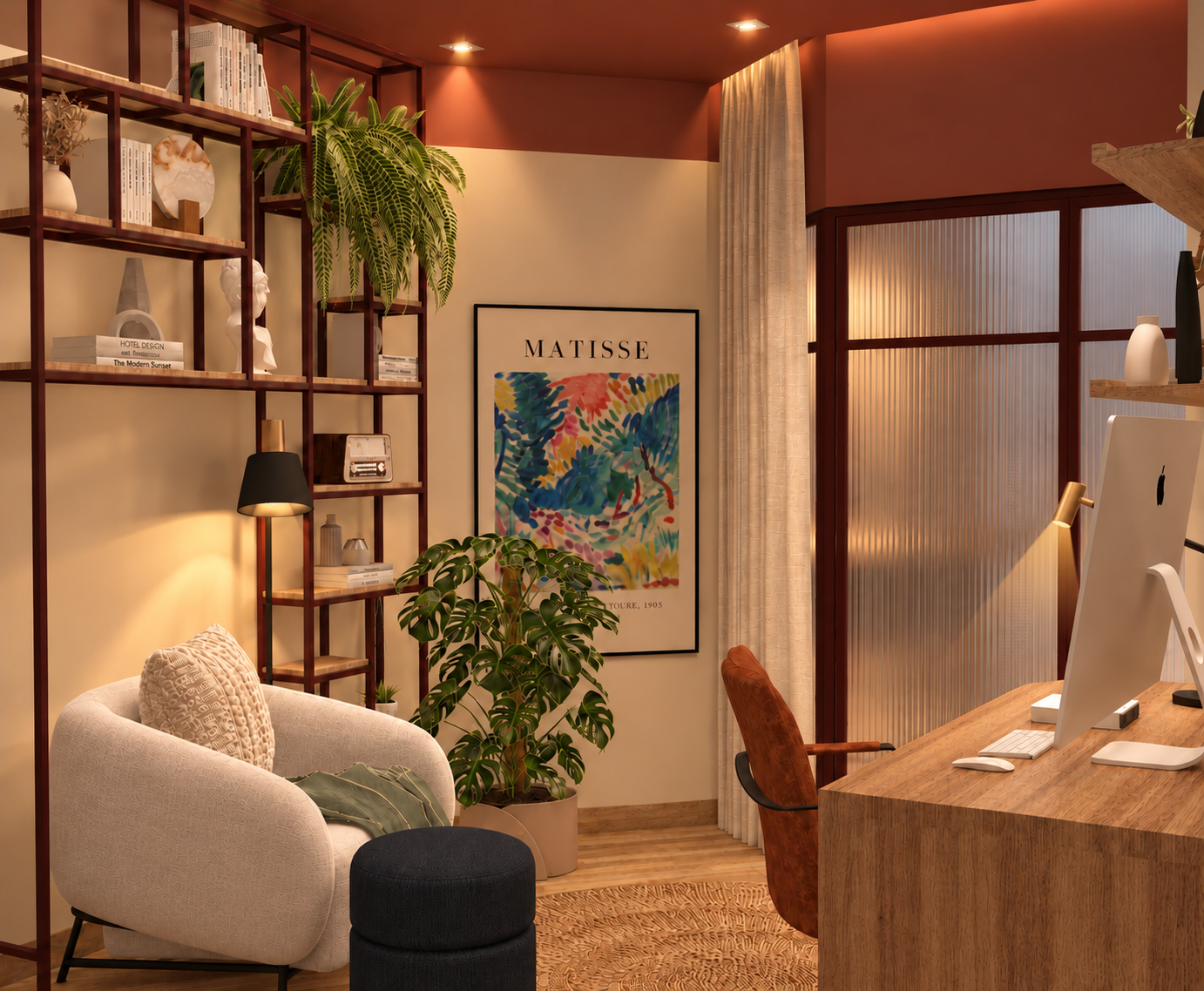 Projeto de interiores de um home office
